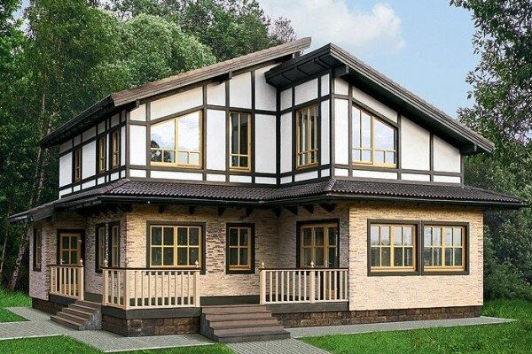 Строительство дома из деревянных клееных панелей
