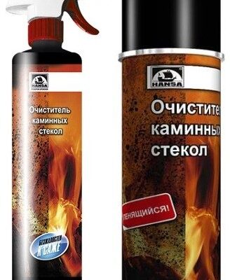Как очистить закоптившееся стекло камина?